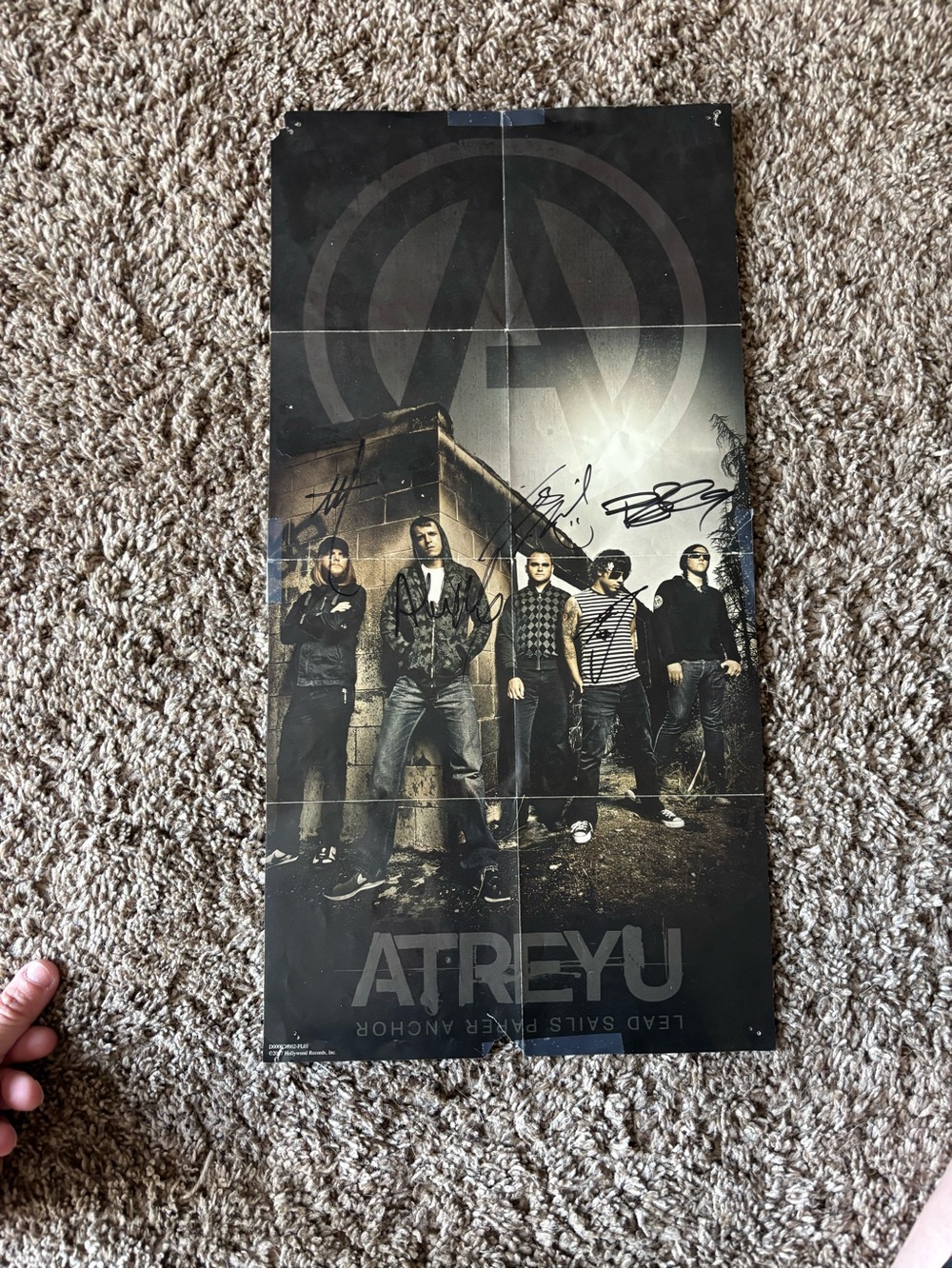 Vintage signed Atreyu Band Poster in Black and Brown Tones